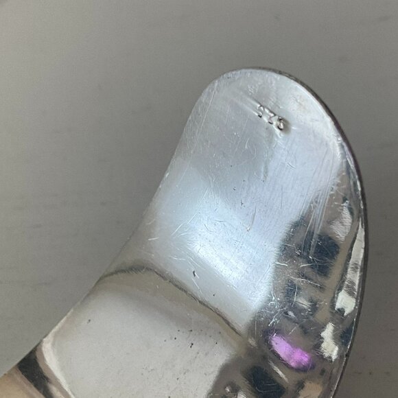 925 sterling silver cuff bracelet with 12 semi-precious stones - Picture 5 of 8